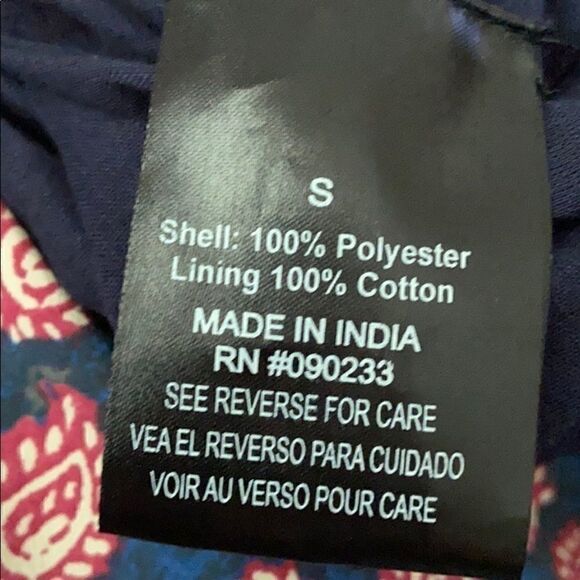 House of Harlow 1960 Navy Paisley Mini Dress Small - Picture 6 of 6